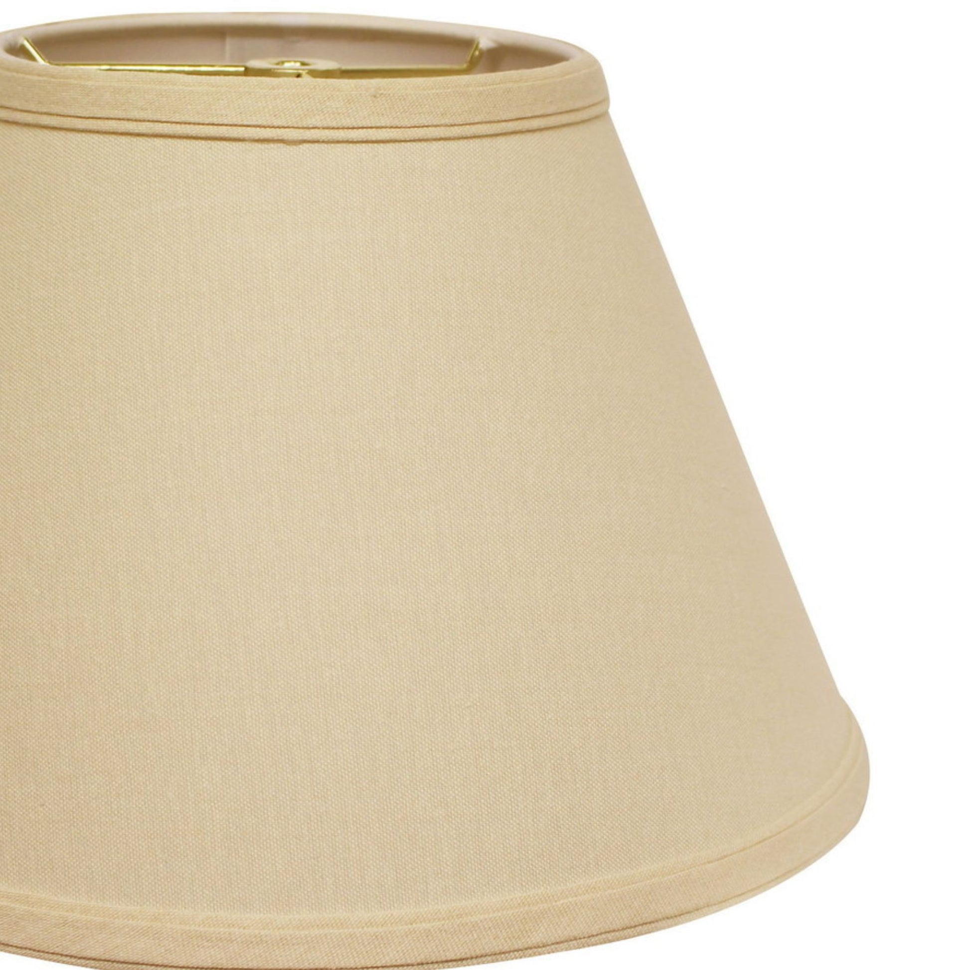 Slant Empire Hardback Lampshade With Washer Fitter, Beige Beige Linen