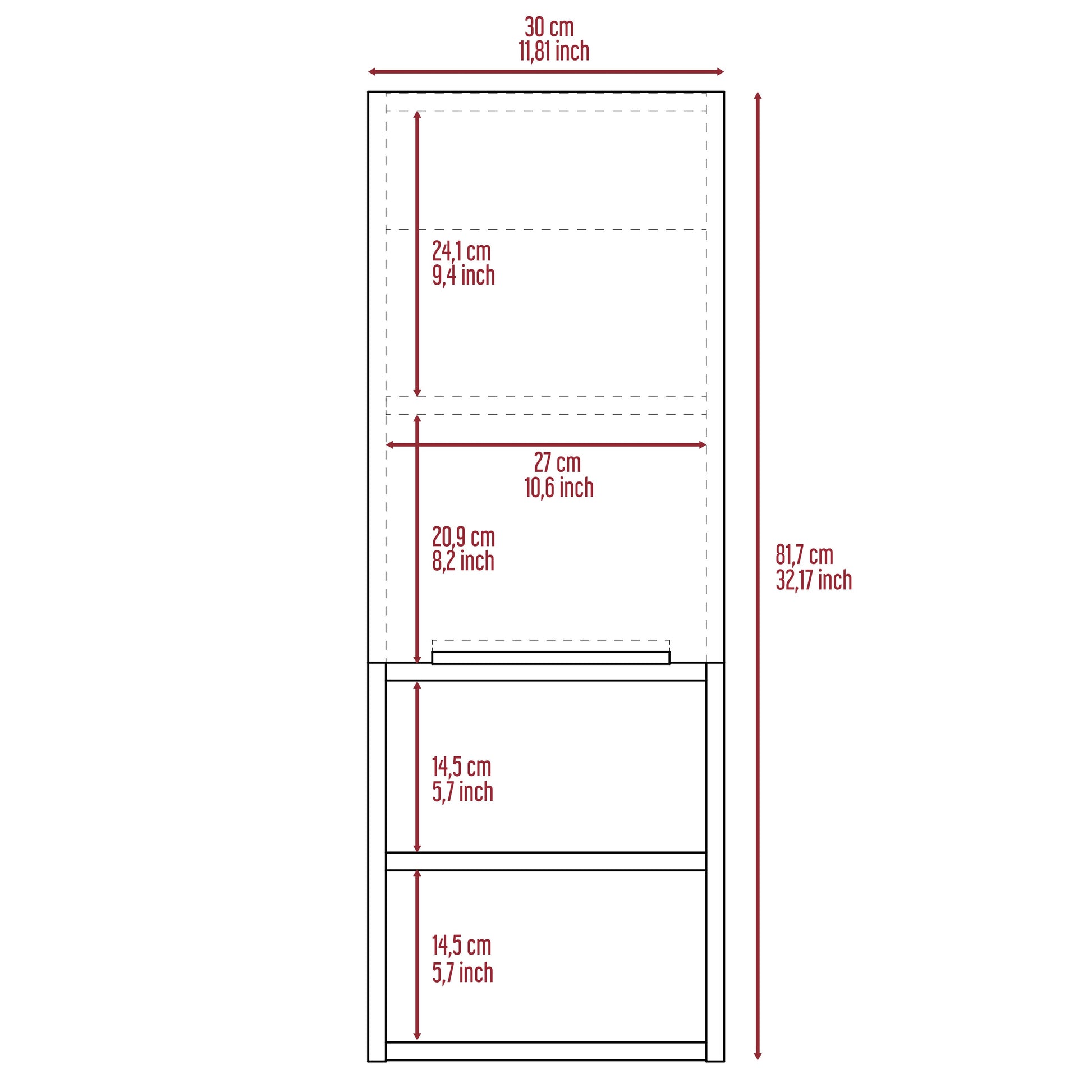 Milwaukee Medicine Cabinet, Two Shelves, Single Door Cabinet, Two Interior Shelves Black Mdf Engineered Wood