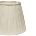 Slant Linen Box Pleat Softback Lampshade With Washer Fitter, White White Linen