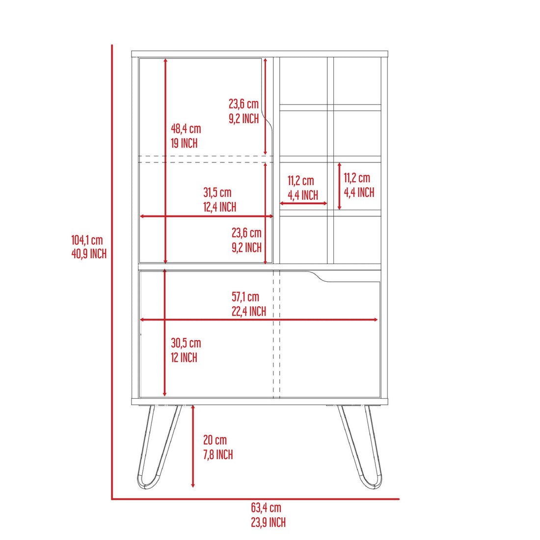 Serbia Kitchen Island, One Cabinet, Four Open Shelves Multicolor White Kitchen American Design,Contemporary,Industrial Rectangular Stationary Kitchen Islands Pine Pine Engineered Wood