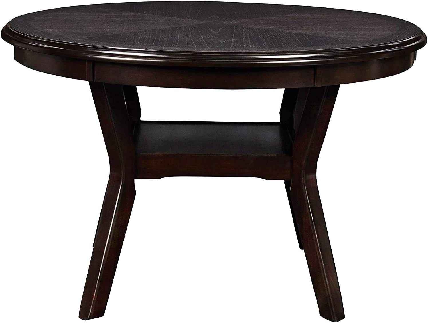 5 Piece Dining Set, Ebony Ebony Rubber Wood