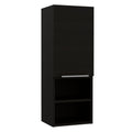 Milwaukee Medicine Cabinet, Two Shelves, Single Door Cabinet, Two Interior Shelves Black Mdf Engineered Wood