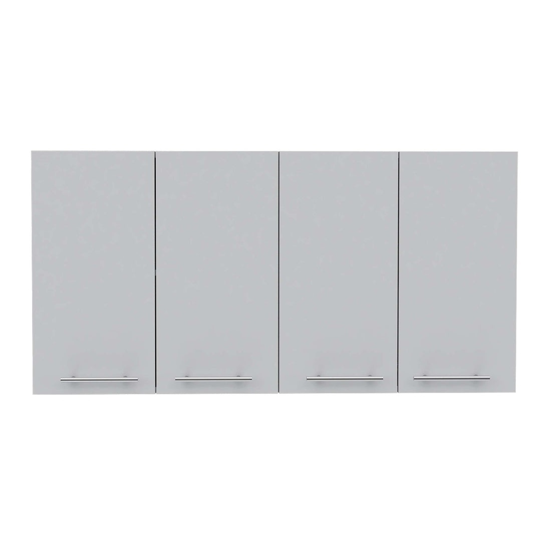 Sitka Wall Cabinet, Two Spacious Divisions, Four Doors White Kitchen Contemporary,Modern Mdf Engineered Wood