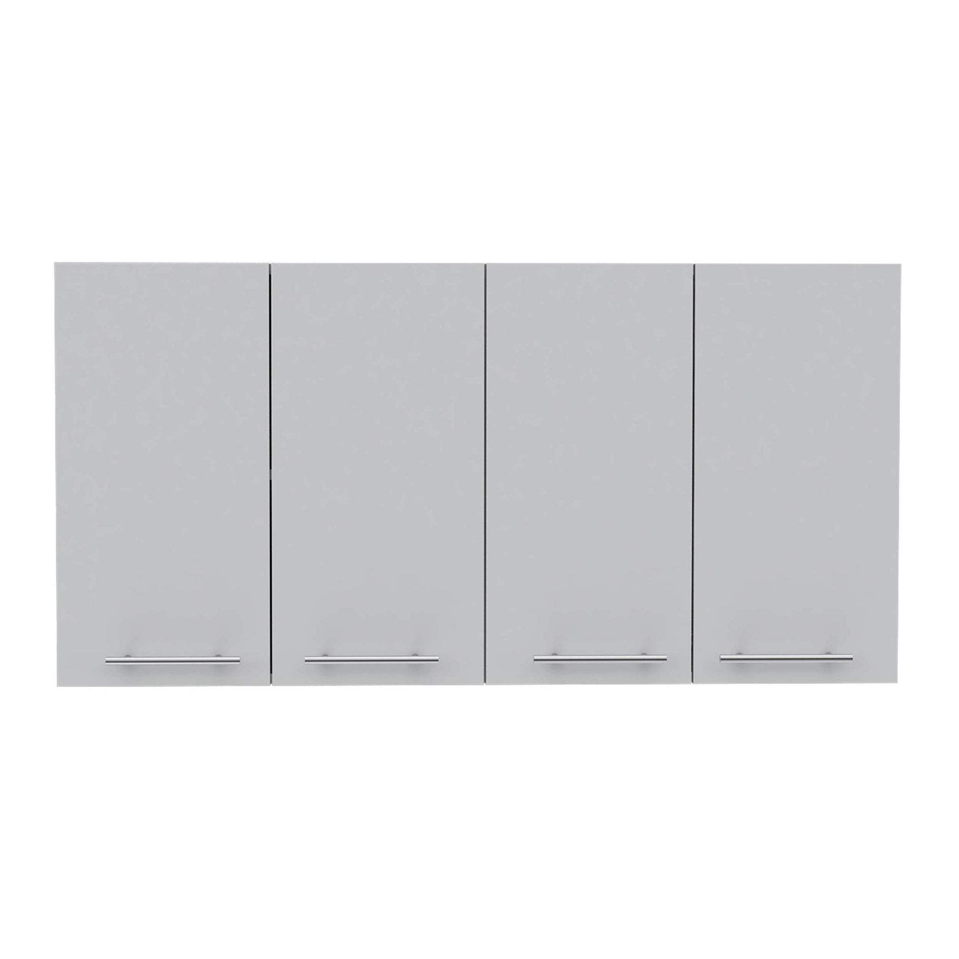 Sitka Wall Cabinet, Two Spacious Divisions, Four Doors White Kitchen Contemporary,Modern Mdf Engineered Wood