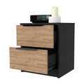 Washington Nightstand, Two Large Drawers Multicolor 2 Drawers Bedroom Rectangle Modern Shelf Mdf Engineered Wood