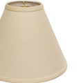 Deep Cone Hardback Lampshade With Washer Fitter, Beige Color Fabric Lampshade For Table Lamps, Natural Linen, 5
