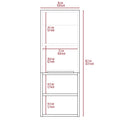 Miami Single Door Pantry, Four Shelves Black Mdf Engineered Wood