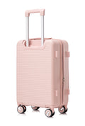 Luggage Sets 3 Piece 20 24 28 , Expandable Carry On Luggage With Tsa Lock Airline Approved, 100% Pc Hard Shell And Lightweight Suitcase With Front Pocket And Spinner Wheels Pink Pc