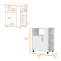 Clayton Kit Lower Microwave Cabinet White Kitchen Modern Mdf Shelves Included Engineered Wood