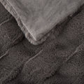 Faux Fur Throw Grey Polyester