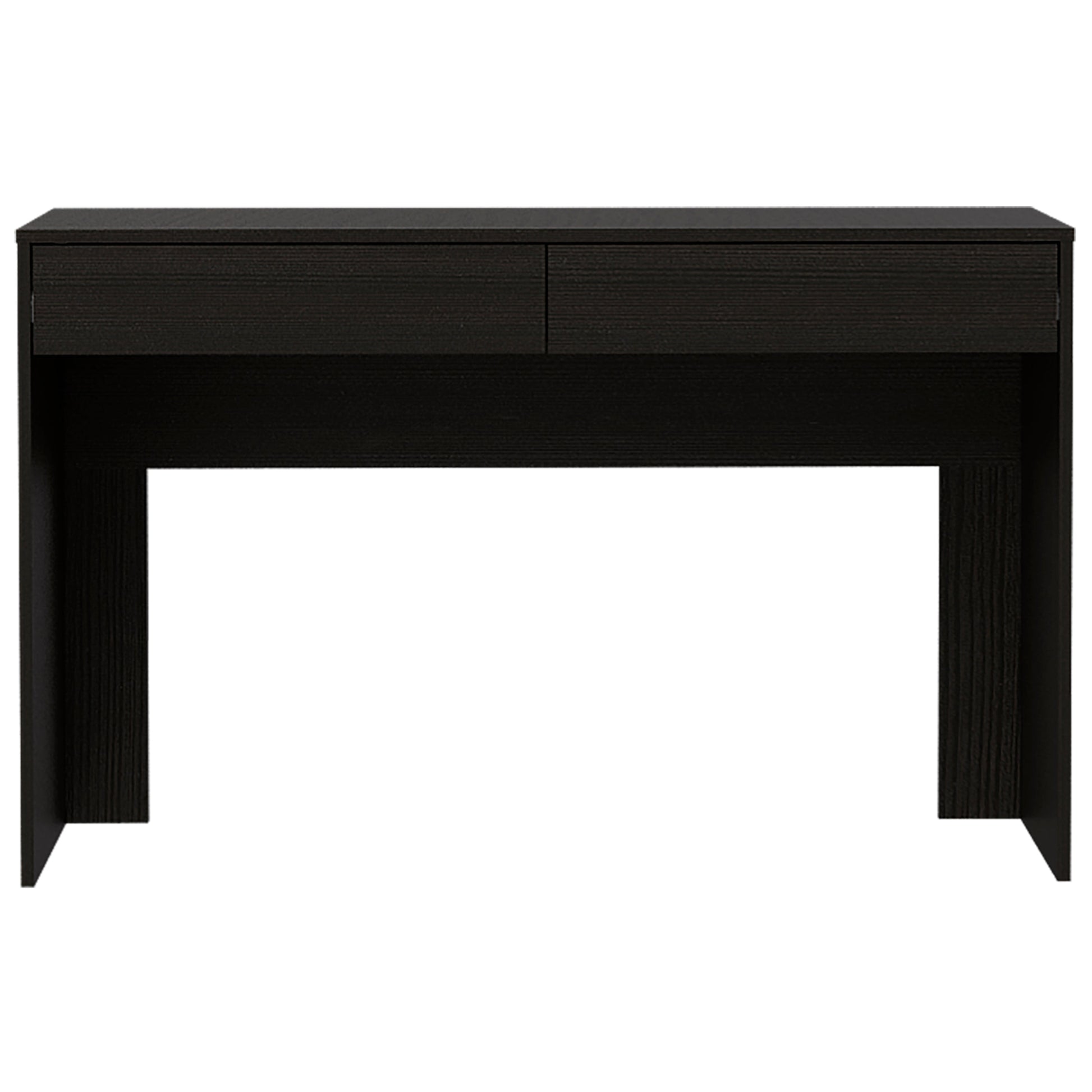 Tampa Writing Computer Desk ,Two Drawers Black Mdf Engineered Wood