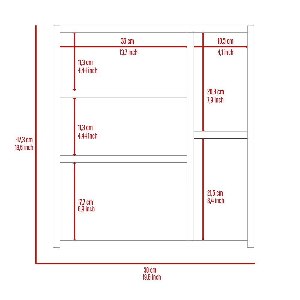 Minsk Medicine Cabinet, Mirror, Two External Shelves, Single Door Cabinet, Three Interior Shelves Black Mdf Engineered Wood