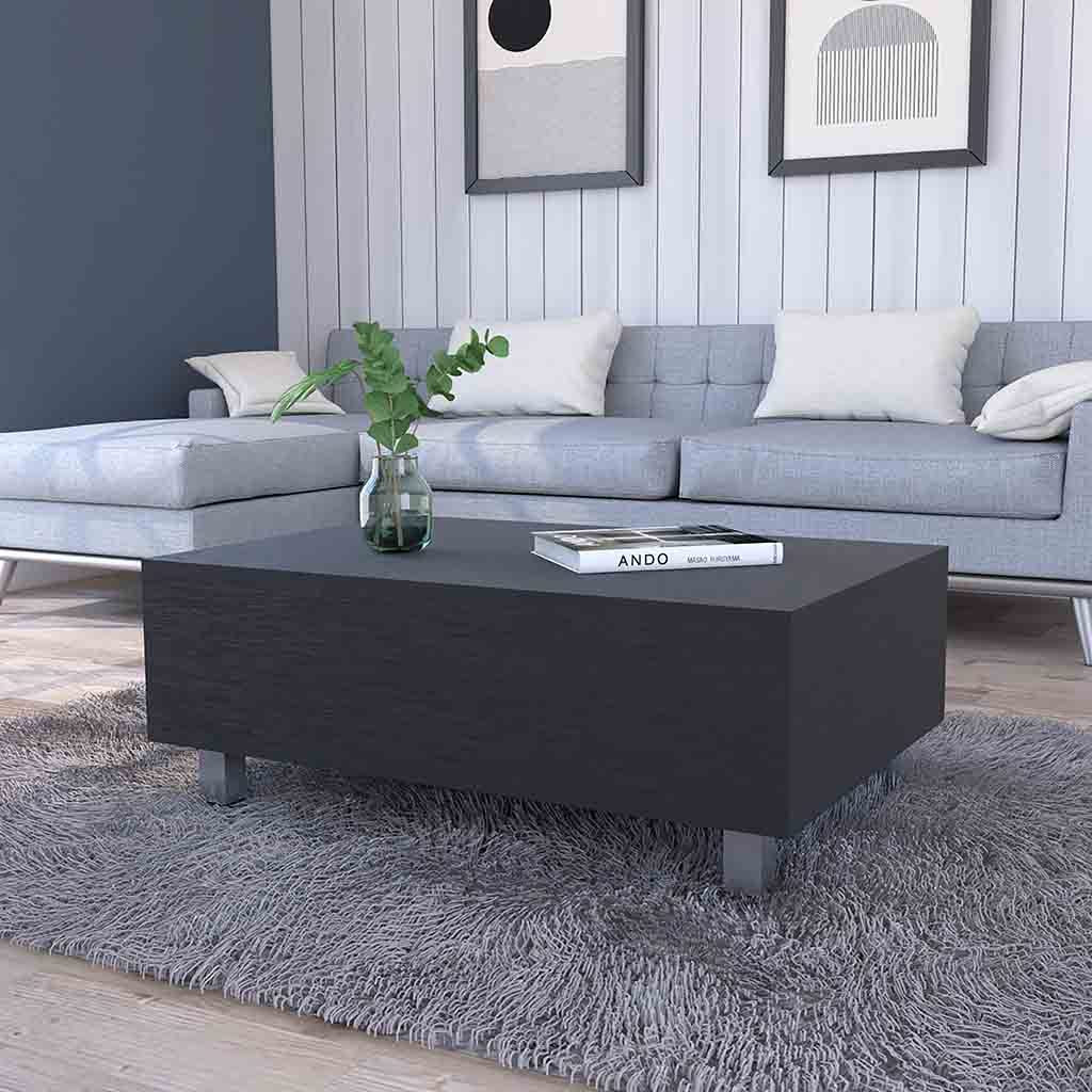 Boston Lift Top Coffee Table Black Mdf Engineered Wood