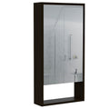 Modesto Medicine Cabinet, One Open Shelf, Mirrored Cabinet With Two Interior Shelves Black Mdf Engineered Wood