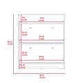 Brandford Shoe Rack, Superior Top, Two Shelves Multicolor Mdf Engineered Wood