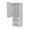 Milwaukee Medicine Cabinet, Two Shelves, Single Door Cabinet, Two Interior Shelves White 1 4 Bathroom Wall Mounted Modern Mdf Engineered Wood