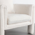 Modern Style Accent Chair Armchair For Living Room, Bedroom, Guest Room,Office, Ivory Ivory Upholstered