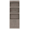 Durango Bookcase, Three Shelves, Double Door Cabinet Beige Mdf Engineered Wood