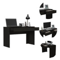 Tampa Writing Computer Desk ,Two Drawers Black Mdf Engineered Wood