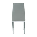 Modern Style Glass Table, Elegant Transparent Design, Durable Support Base, Solid, Selected Materials Made Of Furniture Display Fashion, Suitable For The Living Room Set Of 5 Grey Silver Seats 4 Mdf Glass