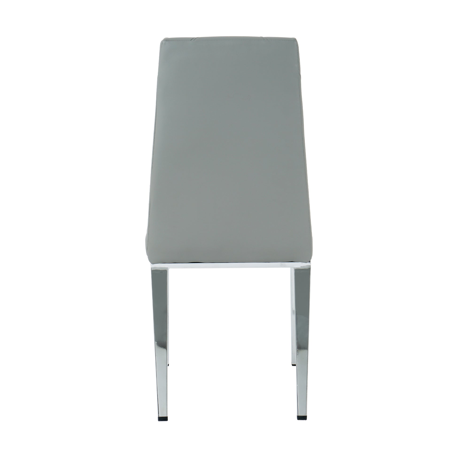 Modern Style Glass Table, Elegant Transparent Design, Durable Support Base, Solid, Selected Materials Made Of Furniture Display Fashion, Suitable For The Living Room Set Of 5 Grey Silver Seats 4 Mdf Glass