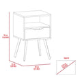 Allie Nightstand, Superior Top, Open Shelf, One Drawer Multicolor Mdf Engineered Wood