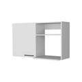 Oklahoma 2 Wall Cabinet, 2 Door Stackable Wall Mounted Storage Cabinet With 2 Side Shelf White Mdf Engineered Wood