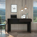 Tampa Writing Computer Desk, One Drawer Black Lockable Drawer Or Cabinet Computer Desk Office American Design,Modern Pine Rectangular Drawers Computer Tables Rectangular Pine Engineered Wood