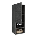 Milwaukee Medicine Cabinet, Two Shelves, Single Door Cabinet, Two Interior Shelves Black 2 4 Bathroom Wall Mounted Modern Mdf Engineered Wood