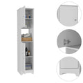 Charlotte Linen Cabinet, 2 Single Door Cabinet, Division, One Shelf Beige Mdf Engineered Wood