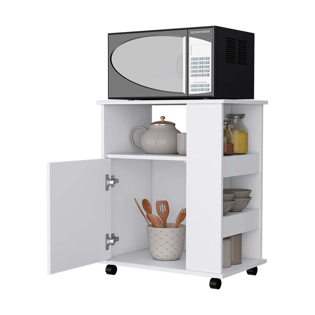 Clayton Kit Lower Microwave Cabinet White Mdf Engineered Wood