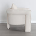 Modern Style Accent Chair Armchair For Living Room, Bedroom, Guest Room,Office, Ivory Ivory Upholstered