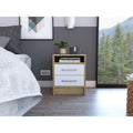 Philadelphia Nightstand, Two Drawers, Concealed Shelf Multicolor Mdf Engineered Wood