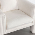 Modern Style Accent Chair Armchair For Living Room, Bedroom, Guest Room,Office, Ivory Ivory Upholstered