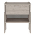 Hyacinth Nightstand, One Drawer, Open Shelf Beige Mdf Engineered Wood