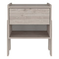 Hyacinth Nightstand, One Drawer, Open Shelf Black 1 Drawer Bedroom Open Storage Modern Pine Storage Pine Particle Board Engineered Wood