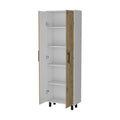 Oklahoma Tall Pantry Cabinet, Cupboard Storage Organizer With 5 Shelf White Mdf Engineered Wood