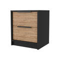 Washington Nightstand, Two Large Drawers Multicolor 2 Drawers Bedroom Rectangle Modern Shelf Mdf Engineered Wood