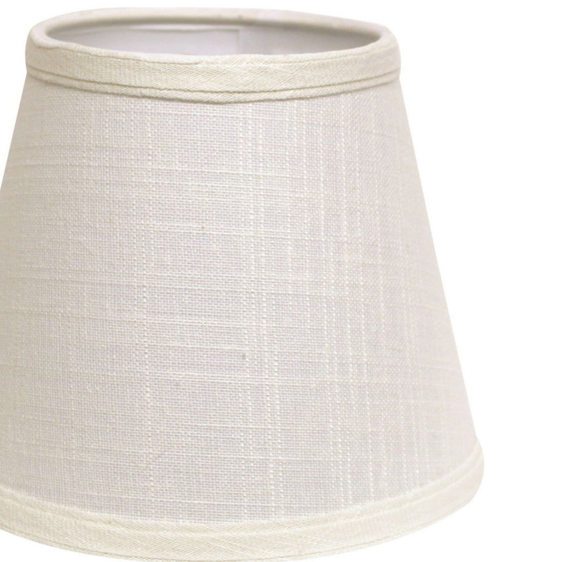 Slant Empire Hardback Lampshade With Washer Fitter, White White Linen