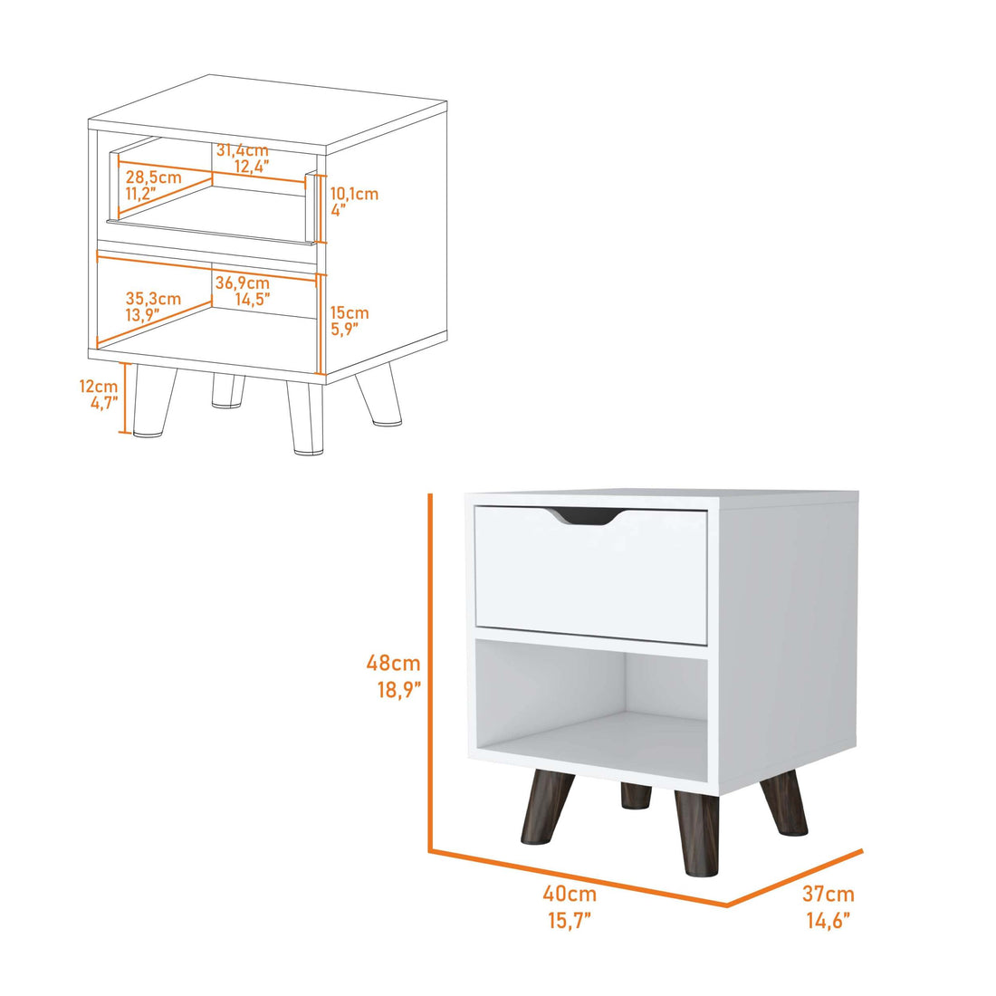 Rumford Computer Desk With Hutch And 3 Tier Storage Shelves Beige Mdf Engineered Wood