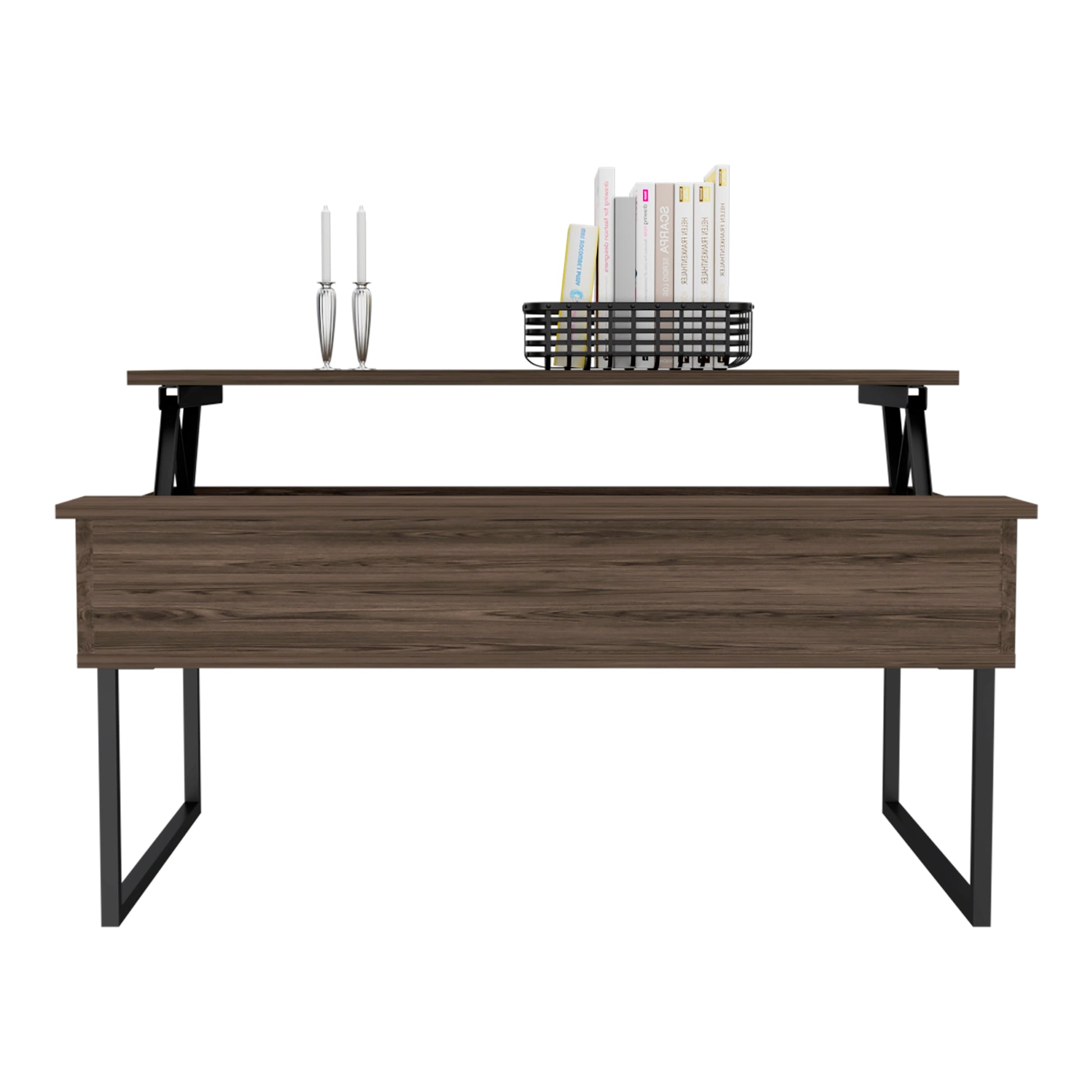 Fairfield Lift Top Coffee Table Brown Mdf Engineered Wood