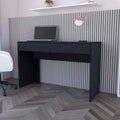 Tampa Writing Computer Desk ,Two Drawers Black Mdf Engineered Wood