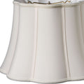 Slant Melon Out Sop Softback Lampshade With Washer Fitter, Cream Cream Shantung