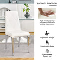 Modern Simple Light Luxury Dining Chair White Chair Home Bedroom Stool Back Pu Electroplated Chair Legs Set Of 2 Metal White Silver Pu