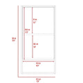 Modesto Medicine Cabinet, One Open Shelf, Mirrored Cabinet With Two Interior Shelves Black Mdf Engineered Wood