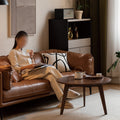 Center Table Low Table 100% Solid Oak Wood Top Plate Desk Coffee Table Width 60 X Depth60 X Height 35 Cm Study Desk Work From Home Easy To Assemble Walnut Color Wood Desk Oak Brown Primary Living Space Oak Round Open Storage Coffee & End Tables Wood