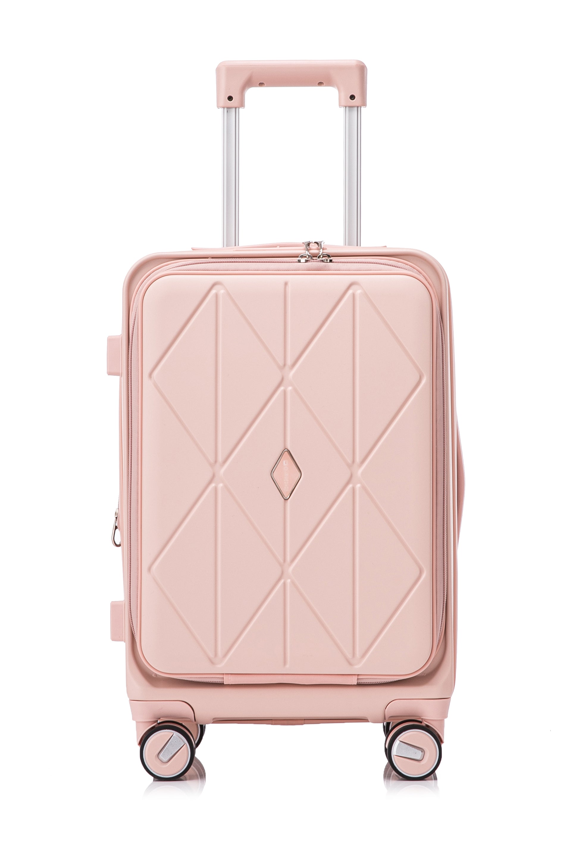 Luggage Sets 3 Piece 20 24 28 , Expandable Carry On Luggage With Tsa Lock Airline Approved, 100% Pc Hard Shell And Lightweight Suitcase With Front Pocket And Spinner Wheels Pink Pc