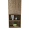 Milwaukee Medicine Cabinet, Two Shelves, Single Door Cabinet, Two Interior Shelves Brown Mdf Engineered Wood