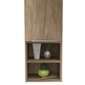 Milwaukee Medicine Cabinet, Two Shelves, Single Door Cabinet, Two Interior Shelves Beige 1 4 Bathroom Wall Mounted Modern Mdf Engineered Wood