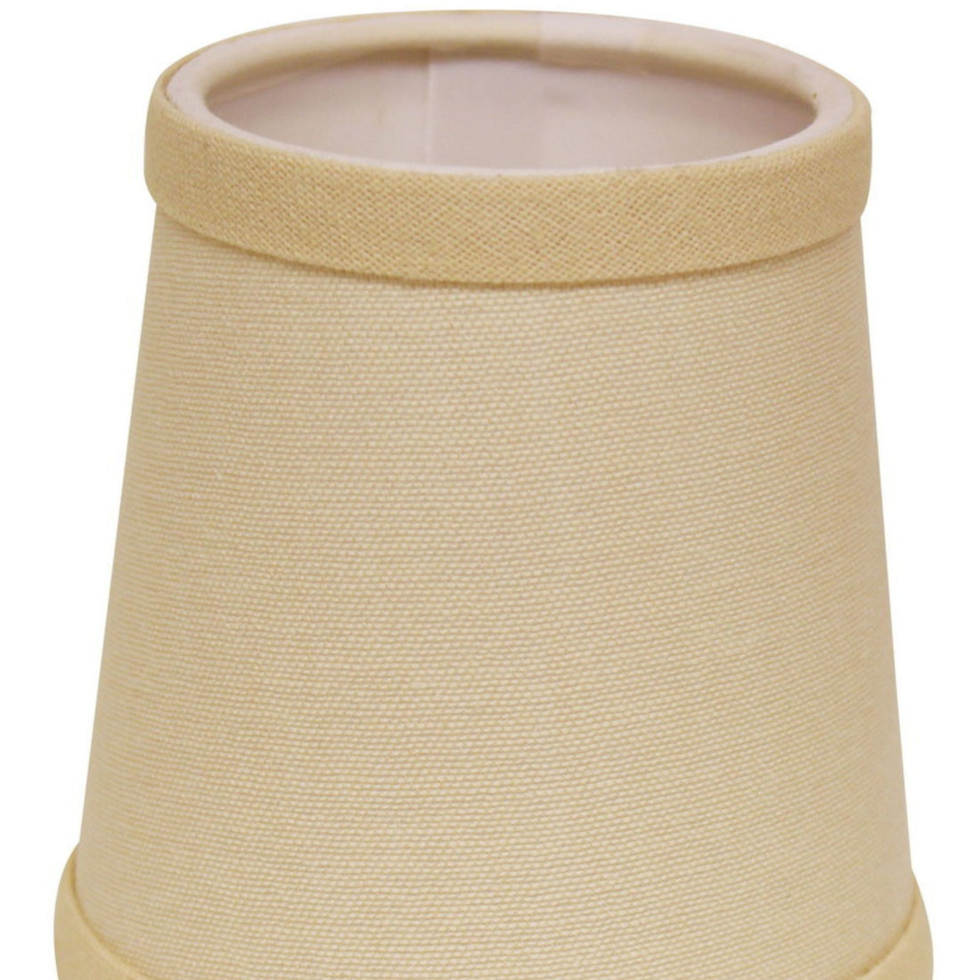 Slant Hardback Chandelier Lampshade With Flame Clip, Beige Set Of 6 Beige Linen